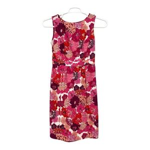 LIBERTY OF LONDON Target Garla Floral Shift Dress Mod Retro Pink White Sz 2‎